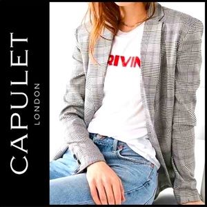 Capulet Jones Plaid Boyfriend Blazer in M